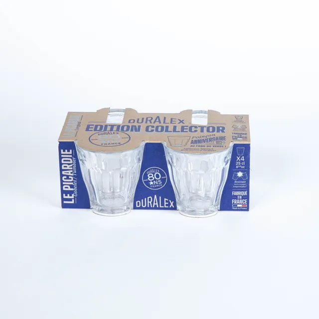 Anniversary Clear Glass Tumblers - Set of 4