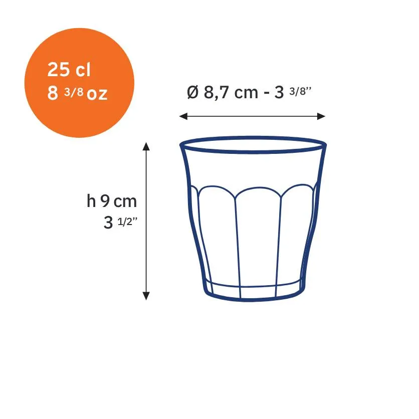 Anniversary Clear Glass Tumblers - Set of 4